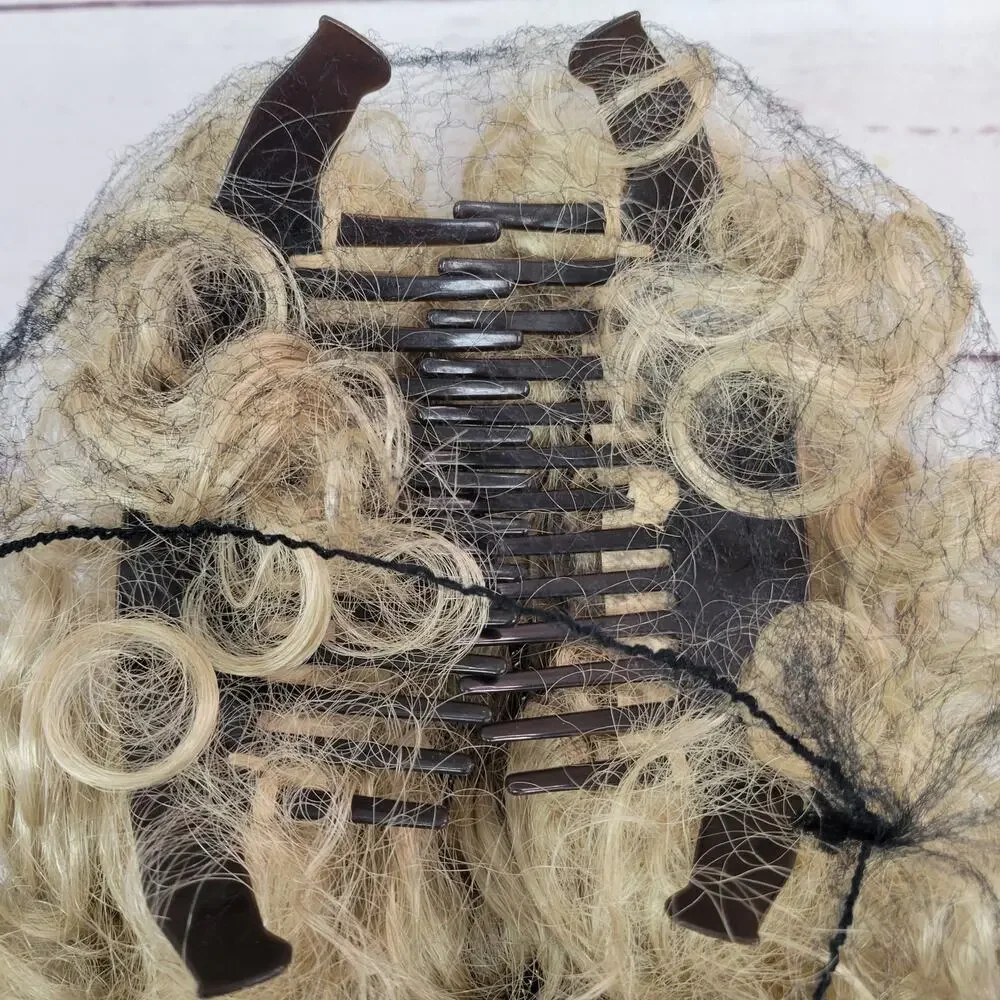 Paula Young Q3306 Curly Clip-On Hairpiece Blonde Hair Extension NEW
